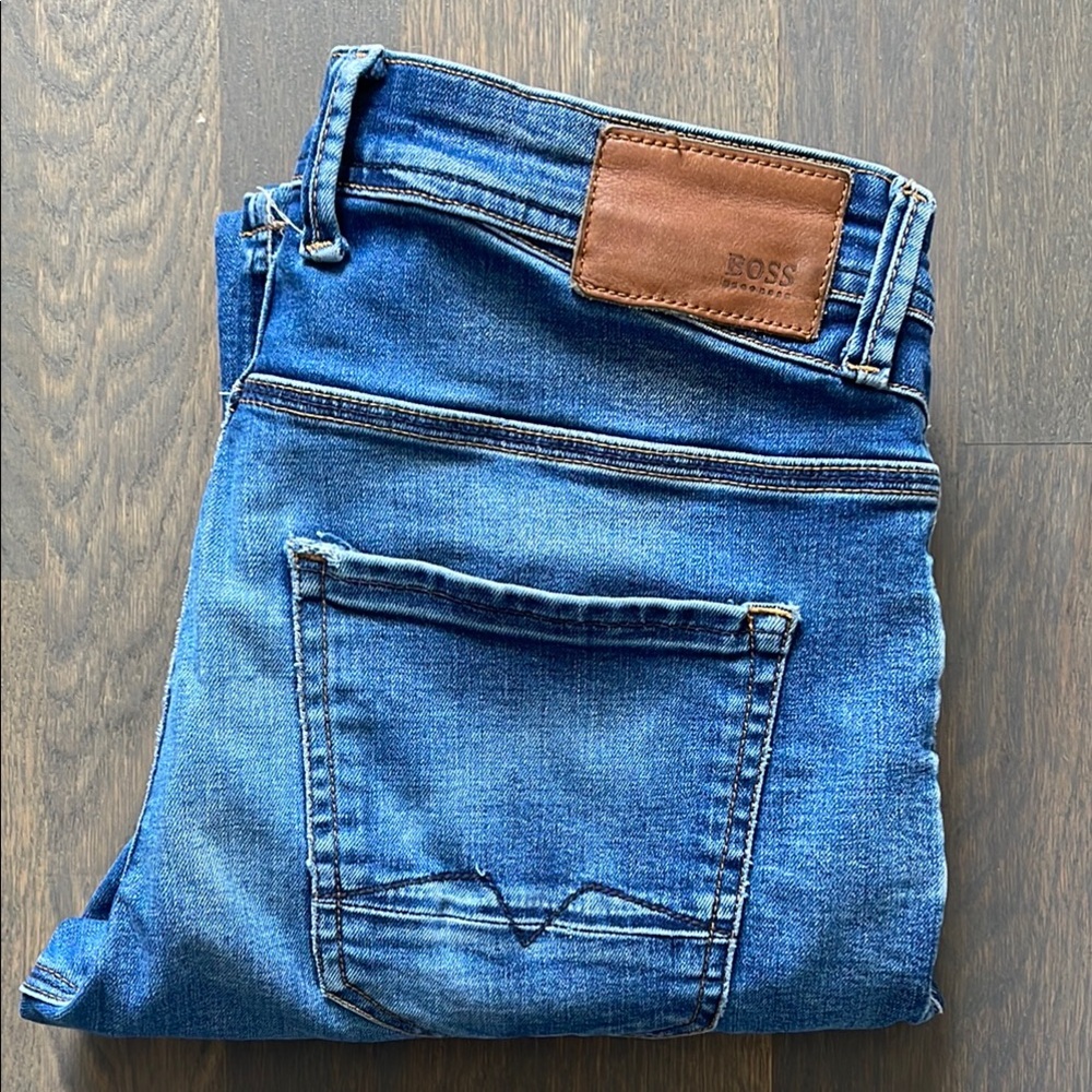 Hugo Boss Orange Blue Stretch Denim Size 32